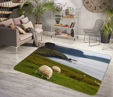 3D Scottish Sheep 1020 Jerry LoFaro Rug Non Slip Rug Mat