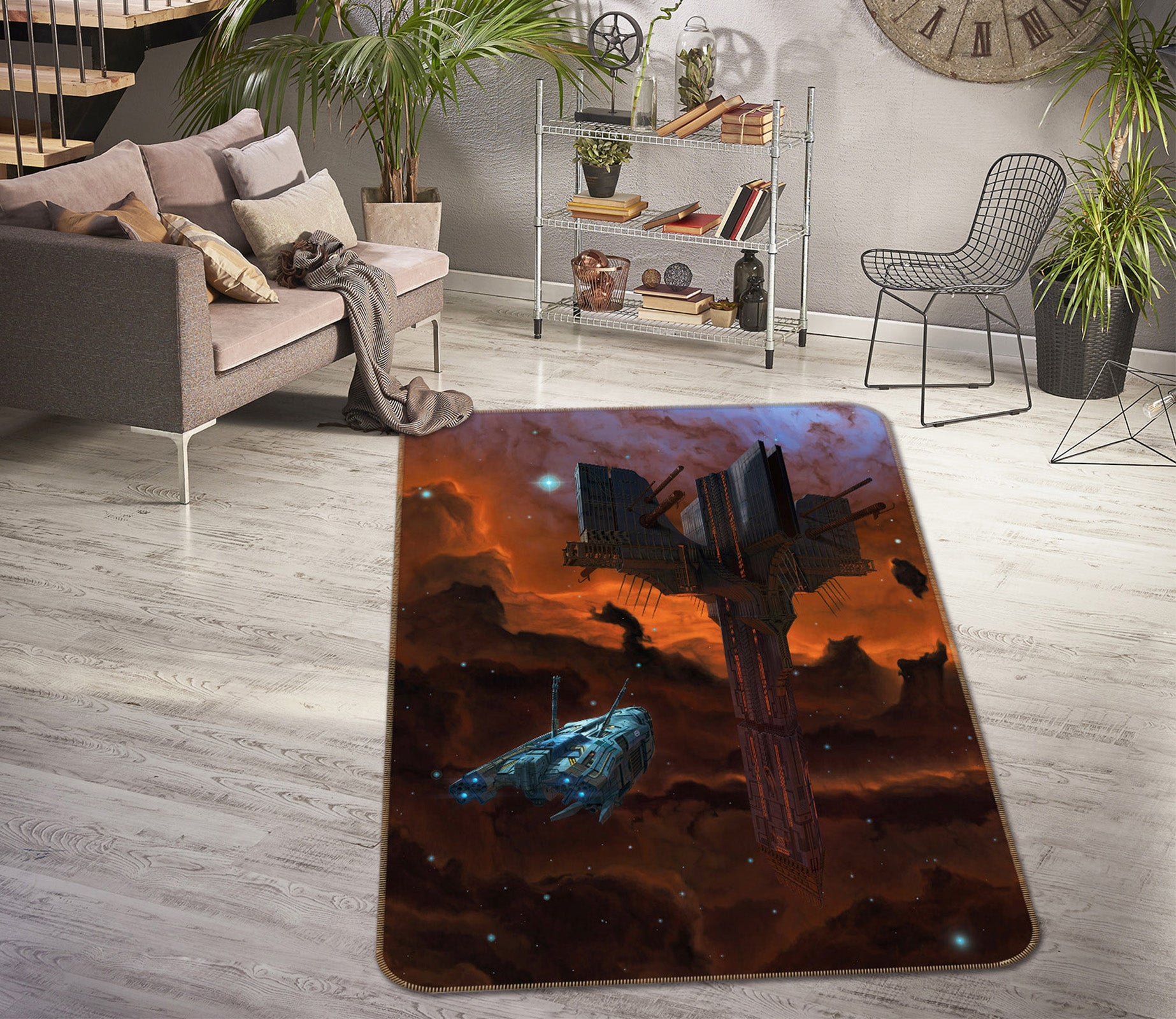 3D Clouds Monster 84195 Vincent Hie Rug Non Slip Rug Mat