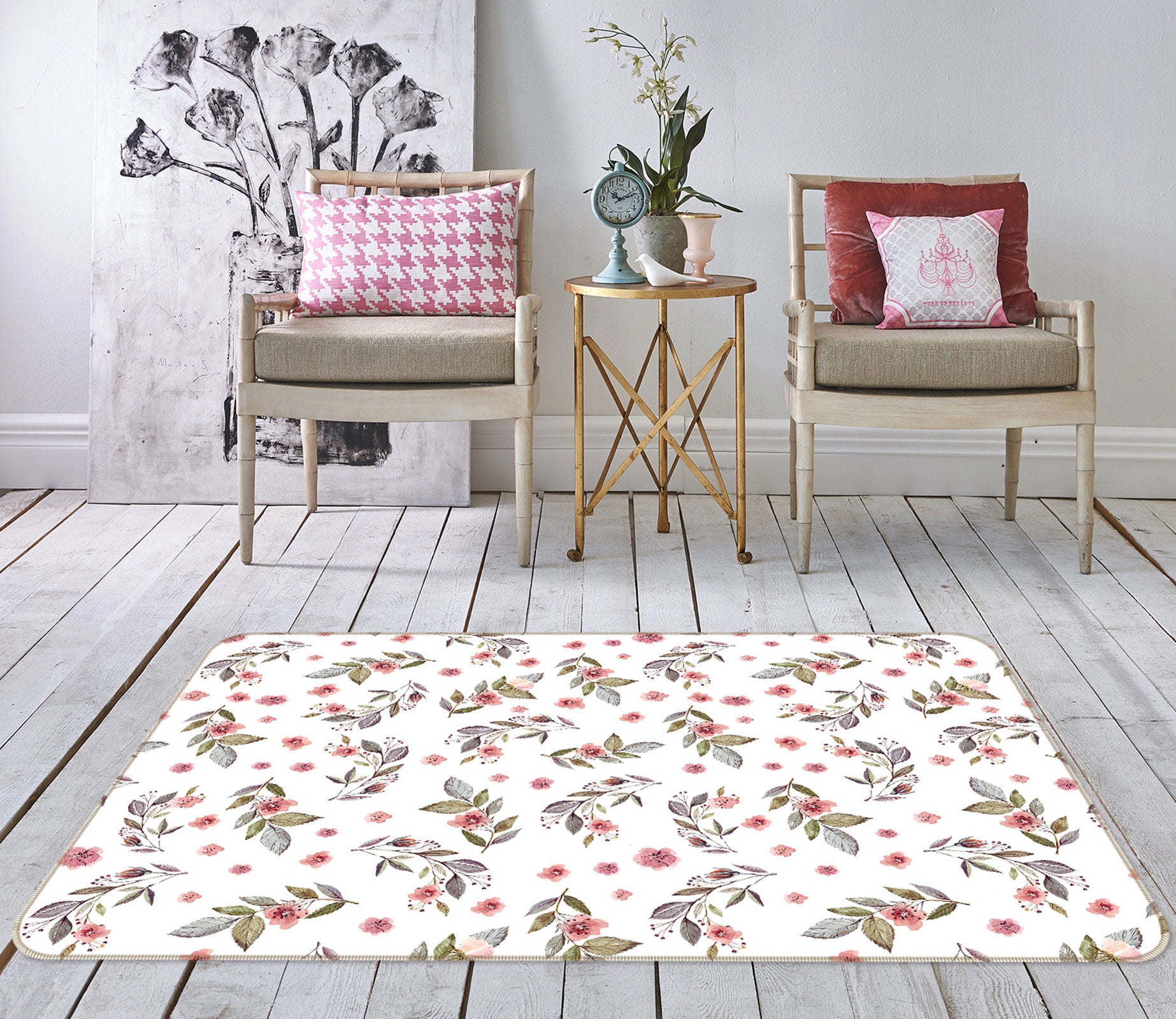 3D Red Plum 038 Uta Naumann Rug Non Slip Rug Mat