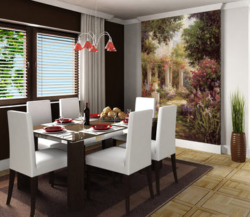 3D Oil Painting Garden 031 Wall Murals Wallpaper AJ Wallpaper 2 