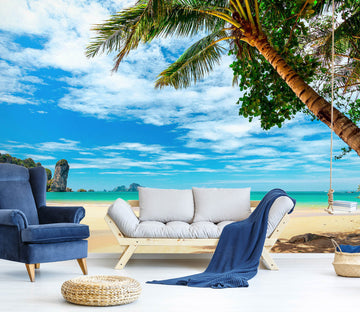 3D Seaside Coconut Tree 58024 Wall Murals