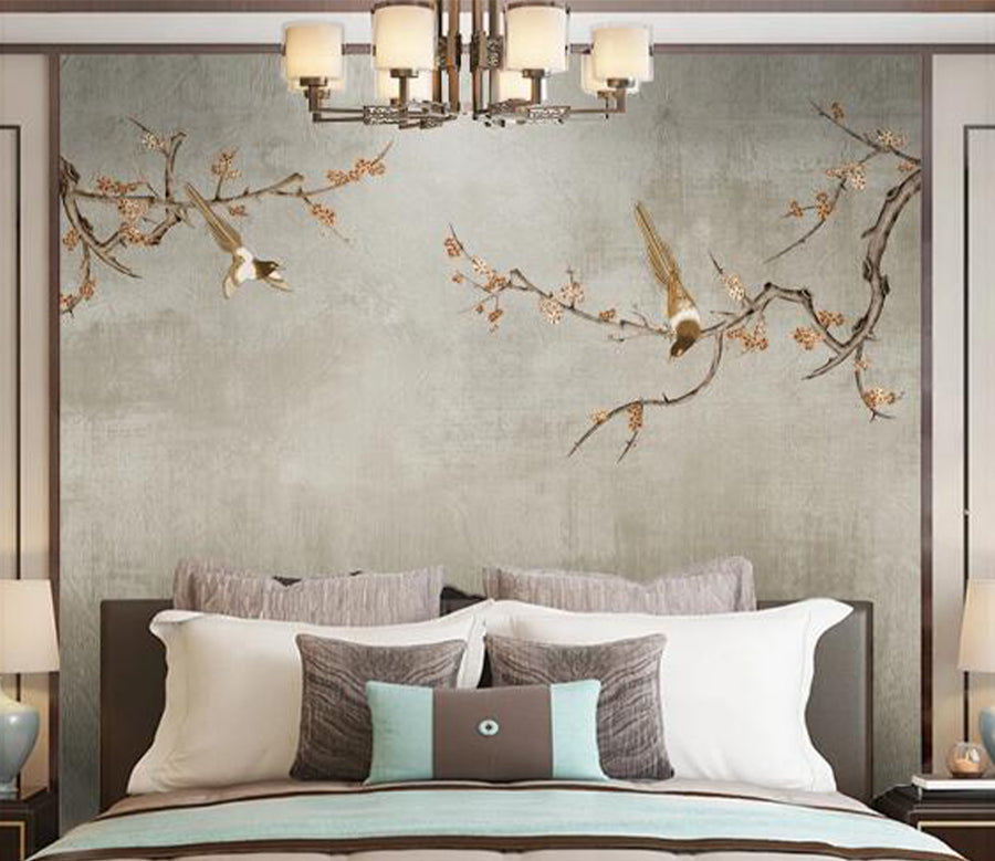 3D Flower Kingfisher WC2117 Wall Murals