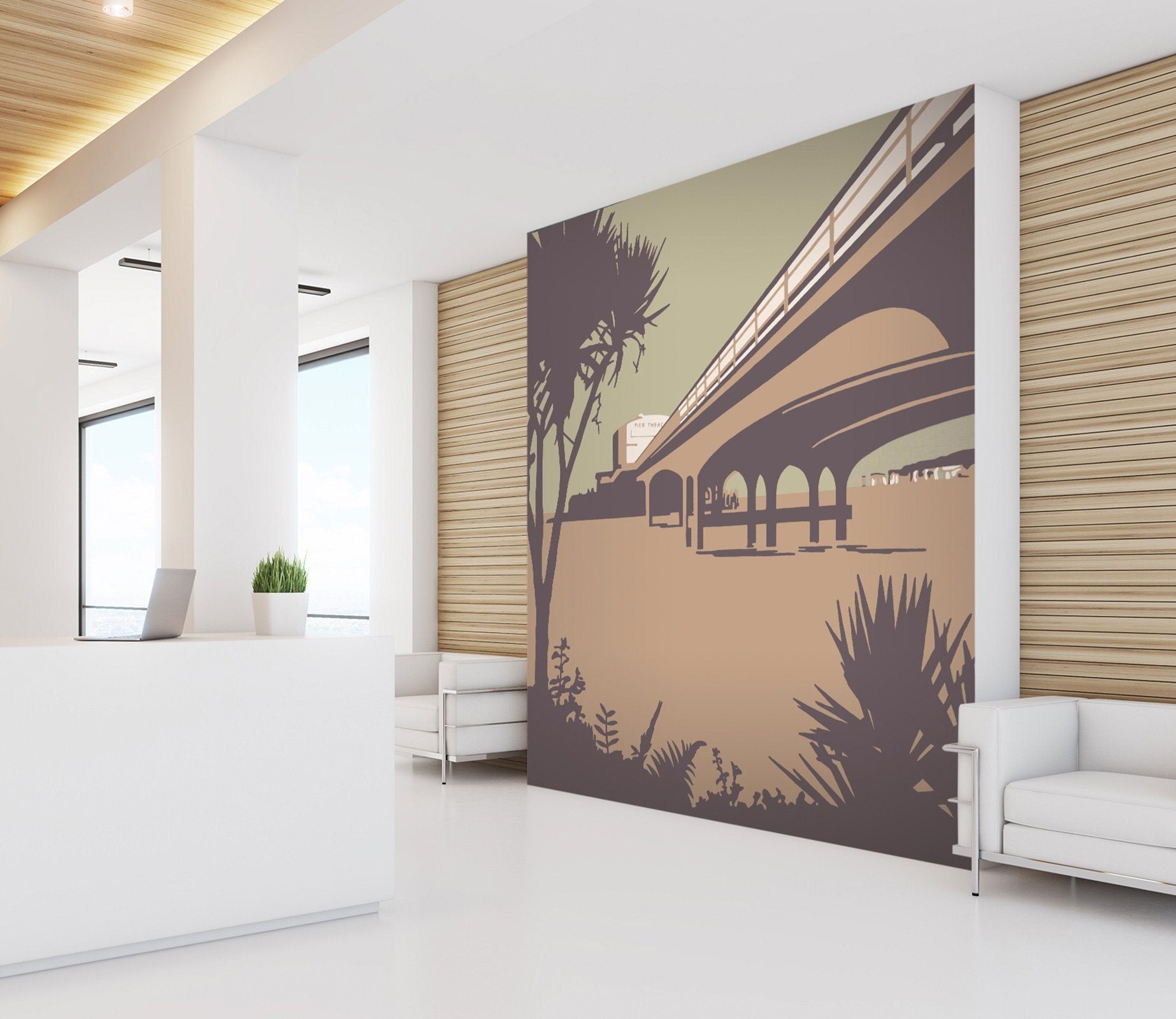 3D Bournemouth Pier Beaches 1005 Steve Read Wall Mural Wall Murals Wallpaper AJ Wallpaper 2 