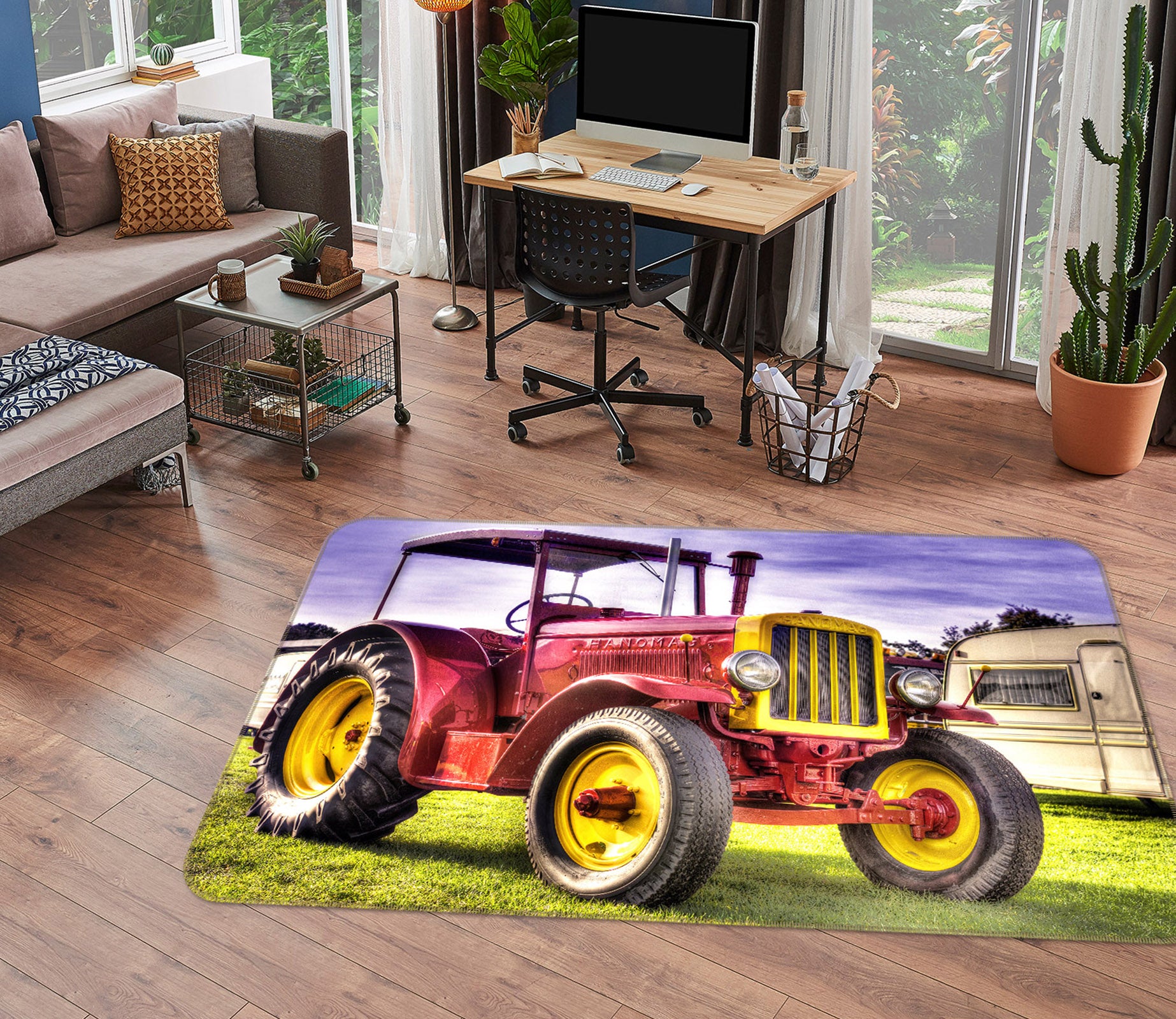 3D Four-Wheeled Vehicle 42028 Vehicle Non Slip Rug Mat