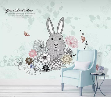 3D Cute Rabbit 1405 Wall Murals Wallpaper AJ Wallpaper 2 