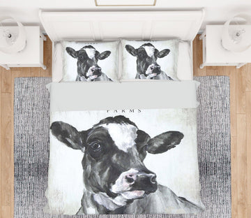 3D Sketch Cow 035 Debi Coules Bedding Bed Pillowcases Quilt Quiet Covers AJ Creativity Home 