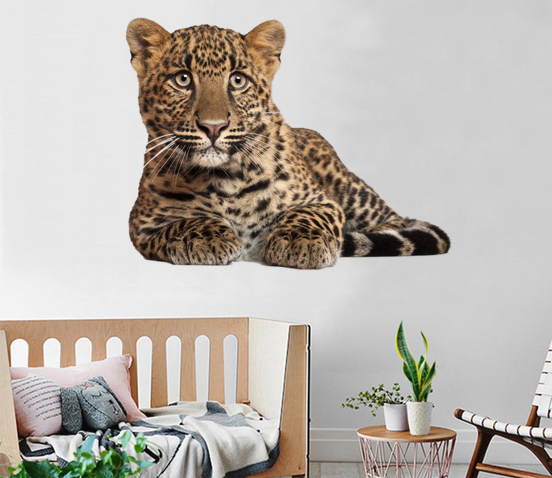 3D Leopard Looks At Your 038 Animals Wall Stickers Wallpaper AJ Wallpaper 