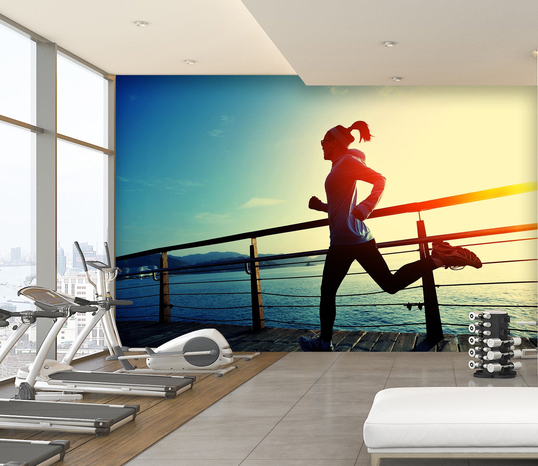 3D Morning Run 064 Wall Murals Wallpaper AJ Wallpaper 2 