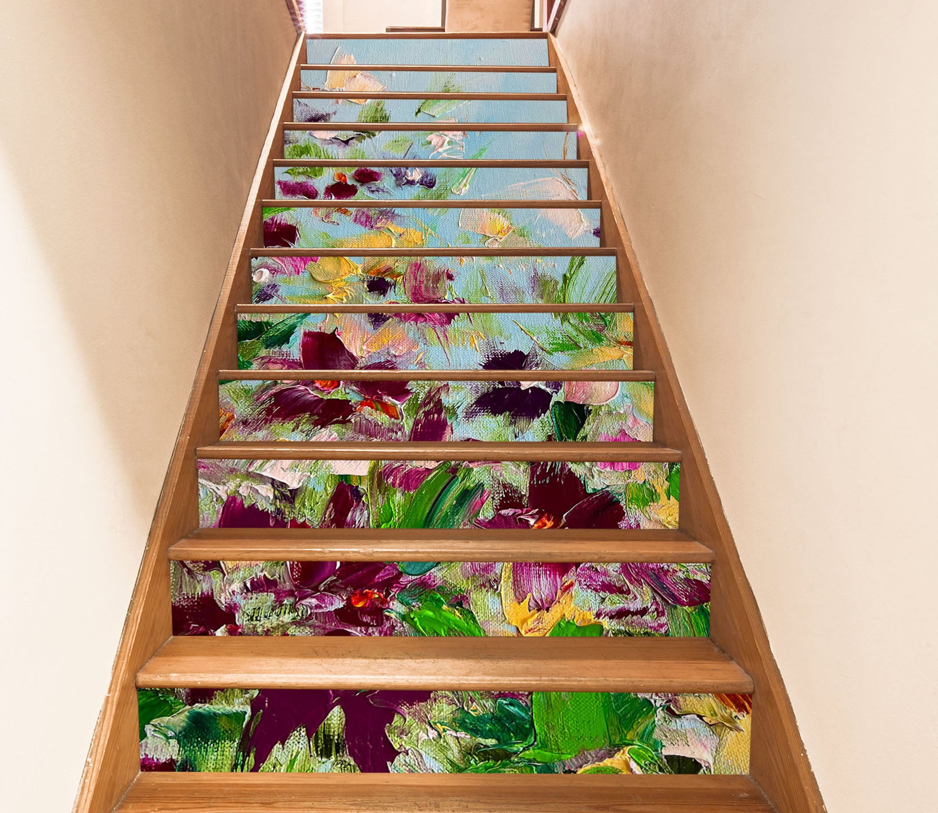 3D Color Painting Garden 2201 Skromova Marina Stair Risers