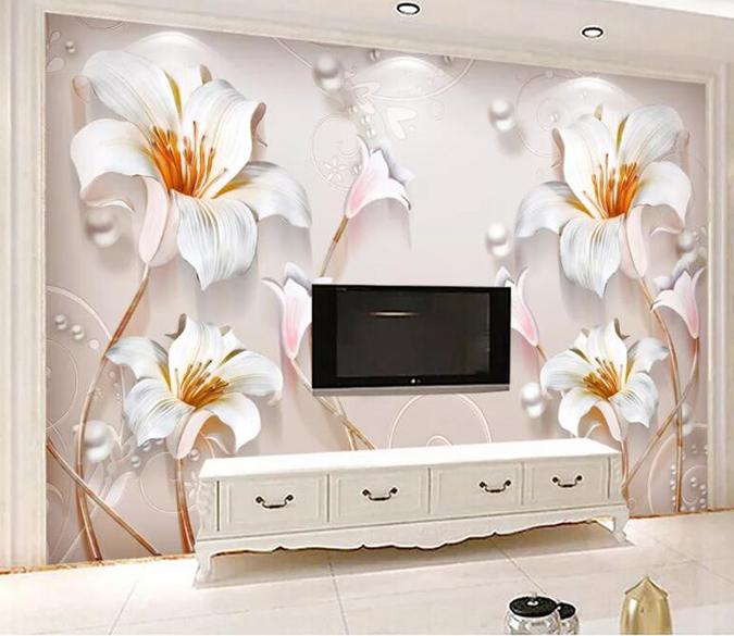 3D Lily 1272 Wall Murals Wallpaper AJ Wallpaper 2 