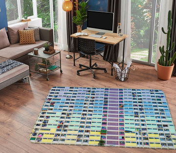 3D Multicolored Glass 1104 Marco Carmassi Rug Non Slip Rug Mat Mat AJ Creativity Home 