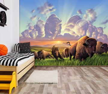 3D Stampede 114 Jerry LoFaro Wall Mural Wall Murals Wallpaper AJ Wallpaper 2 