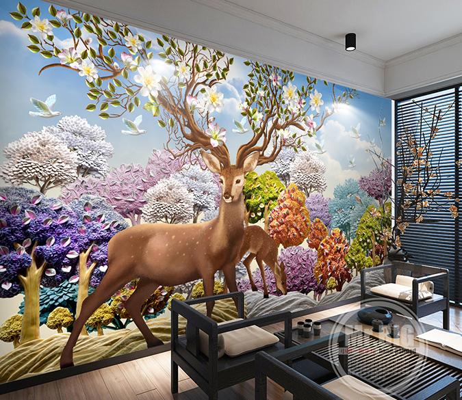 3D Holy Elk 69 Wall Murals Wallpaper AJ Wallpaper 2 