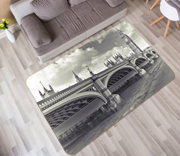 3D Black Ash Bridge 83184 Assaf Frank Rug Non Slip Rug Mat