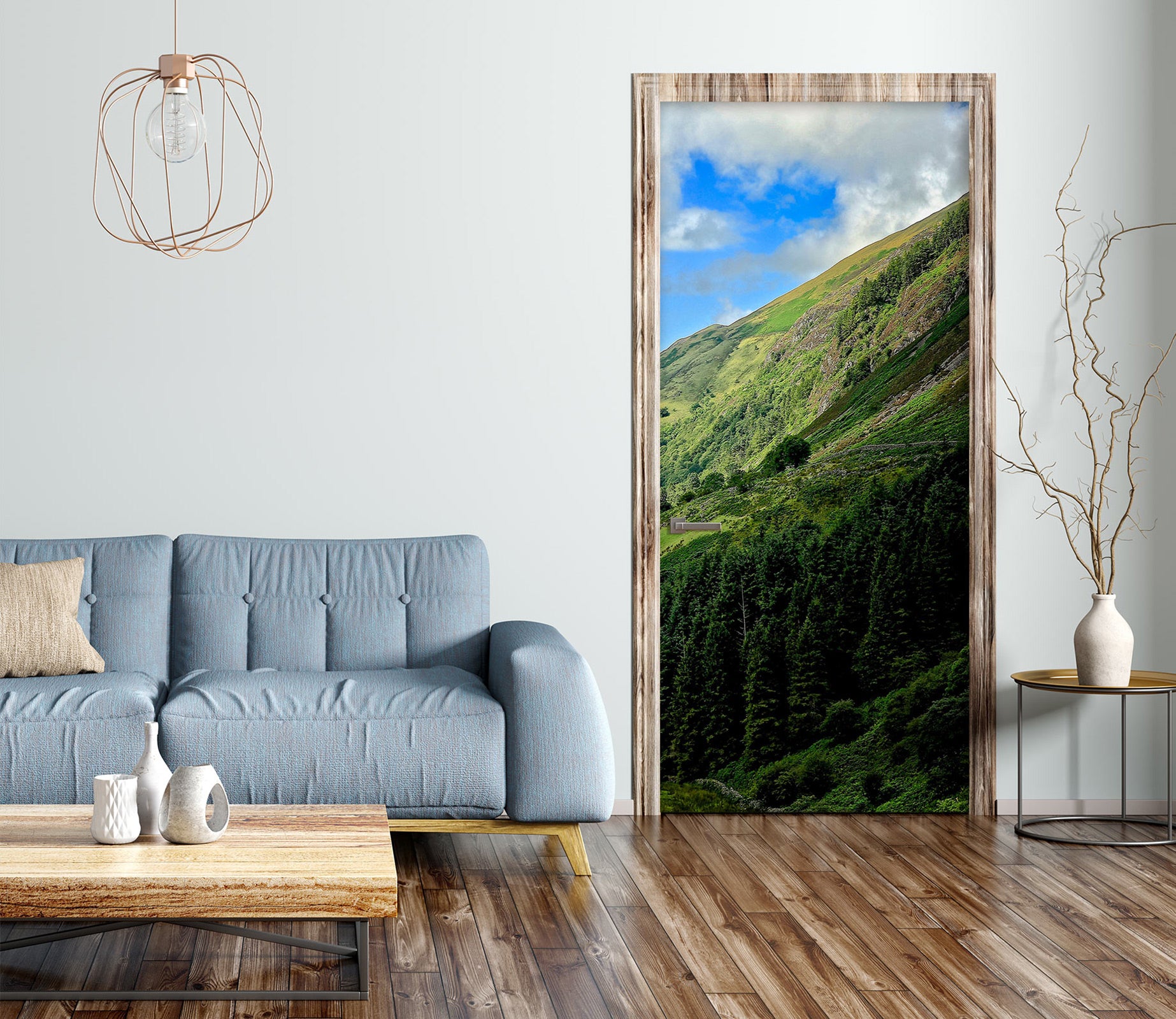 3D Mountains Lawn 11104 Kathy Barefield Door Mural