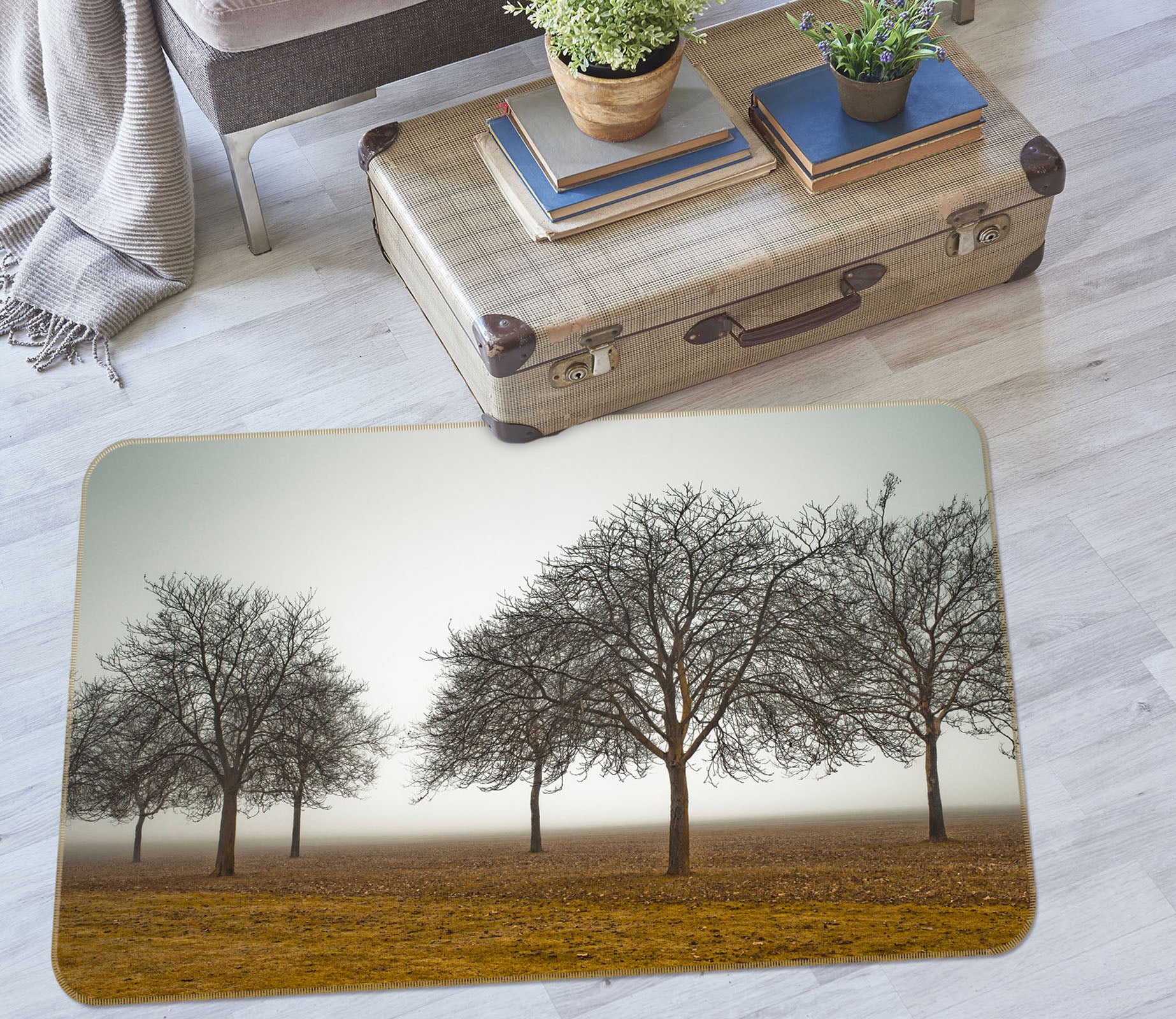 3D Trees 83217 Assaf Frank Rug Non Slip Rug Mat