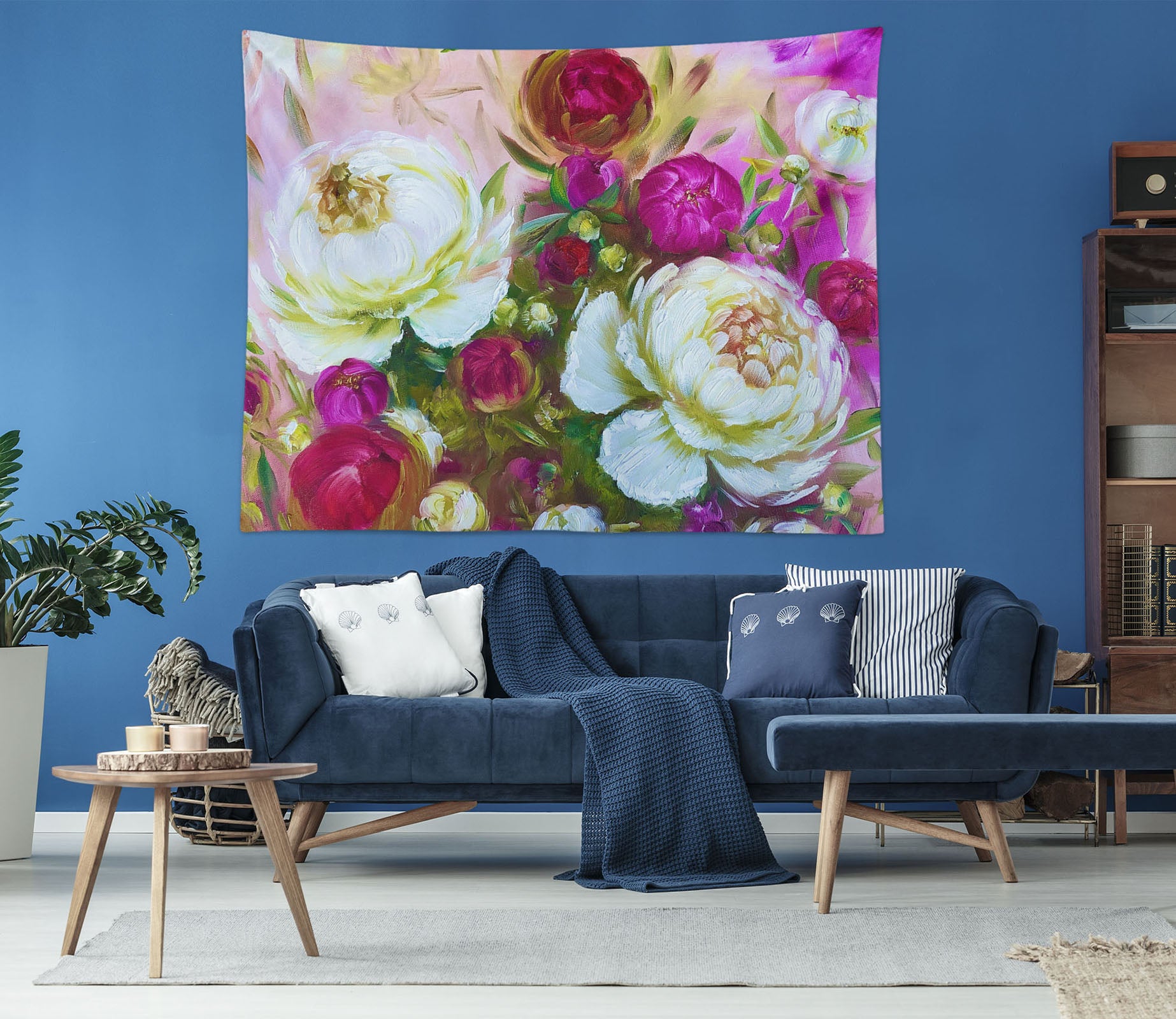 3D Pretty Peony 3718 Skromova Marina Tapestry Hanging Cloth Hang