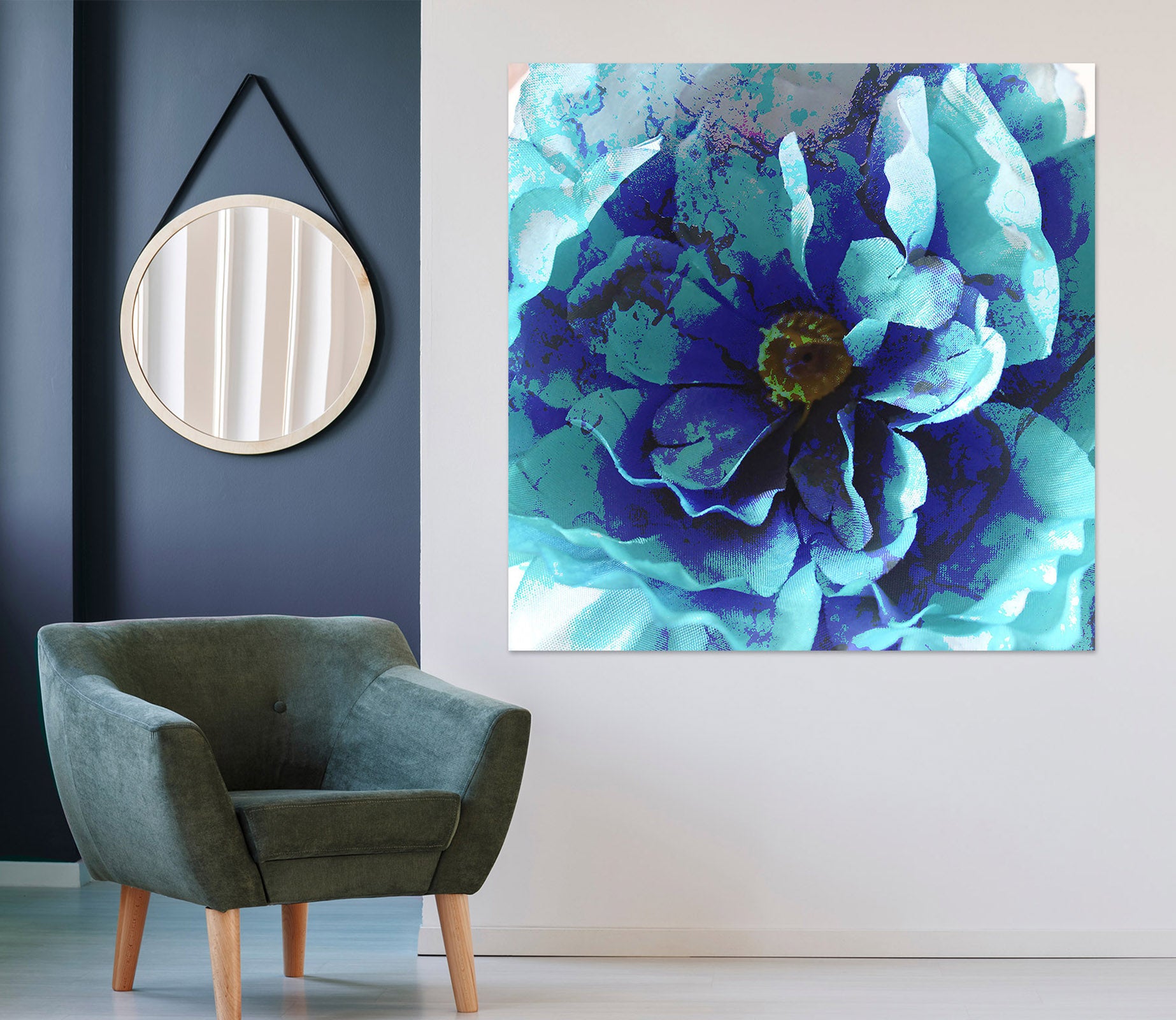 3D Blue Flower 70150 Shandra Smith Wall Sticker