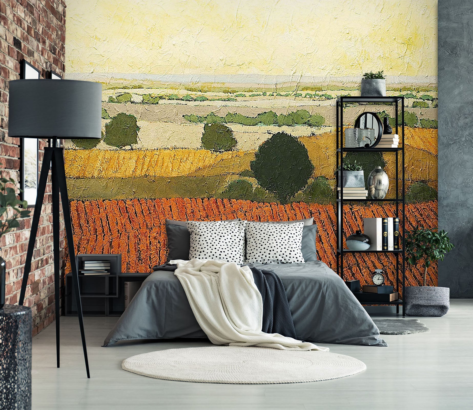 3D Yellow Field 118 Allan P. Friedlander Wall Mural Wall Murals