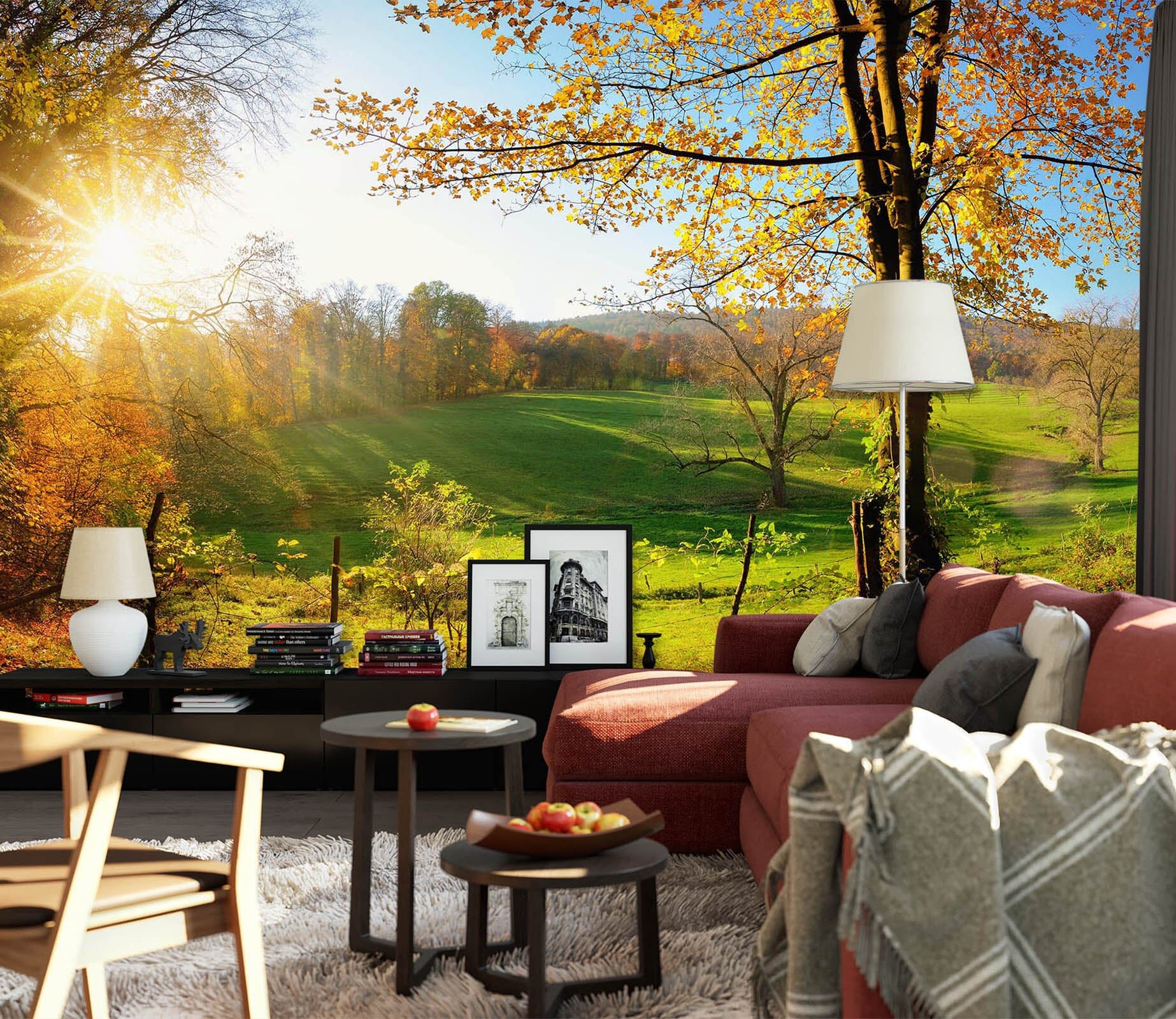 3D Yellow Autumn 1462 Wall Murals Wallpaper AJ Wallpaper 2 