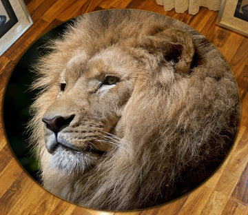 3D Lion 82001 Animal Round Non Slip Rug Mat