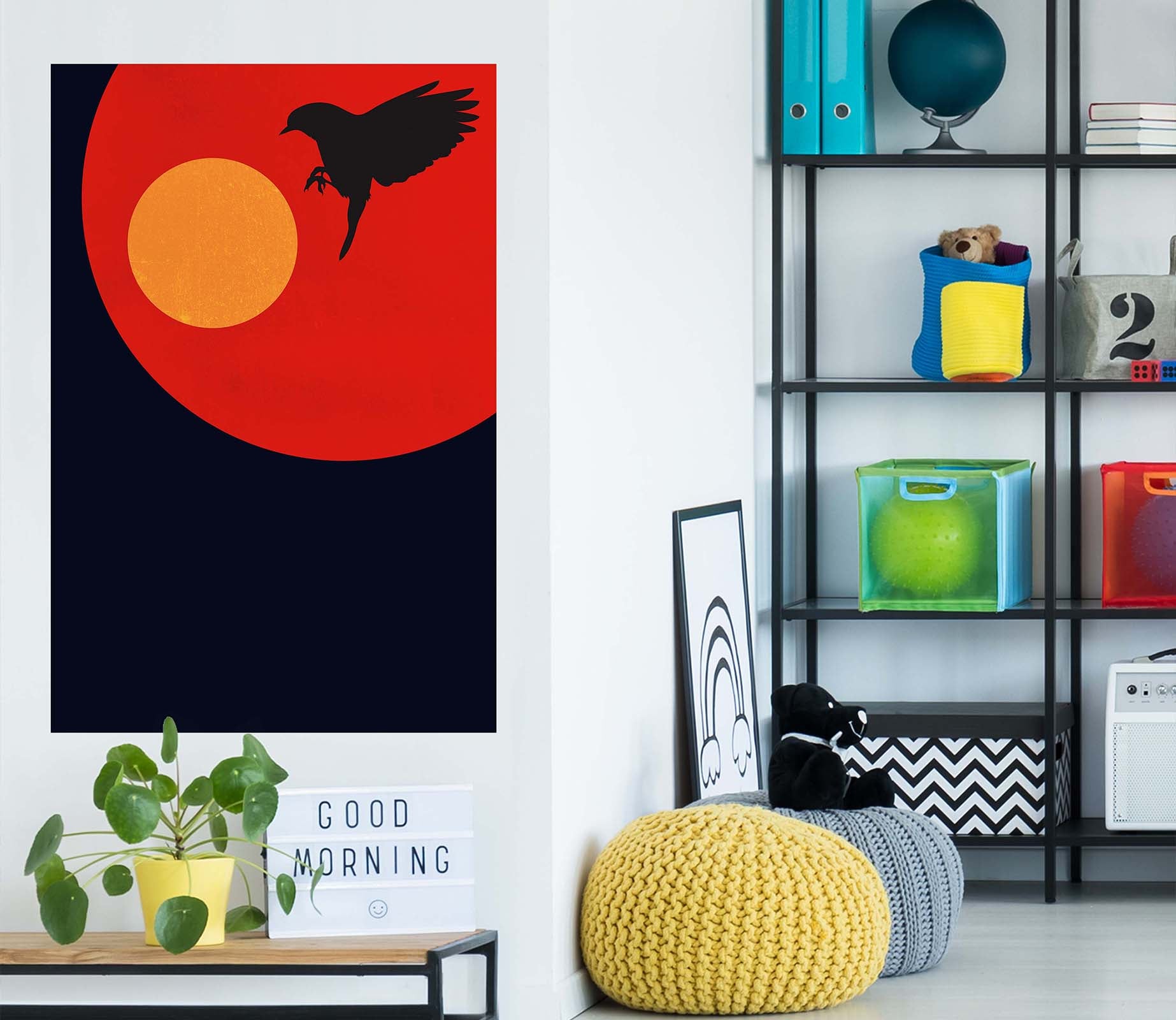 3D Bird Sun 231 Boris Draschoff Wall Sticker