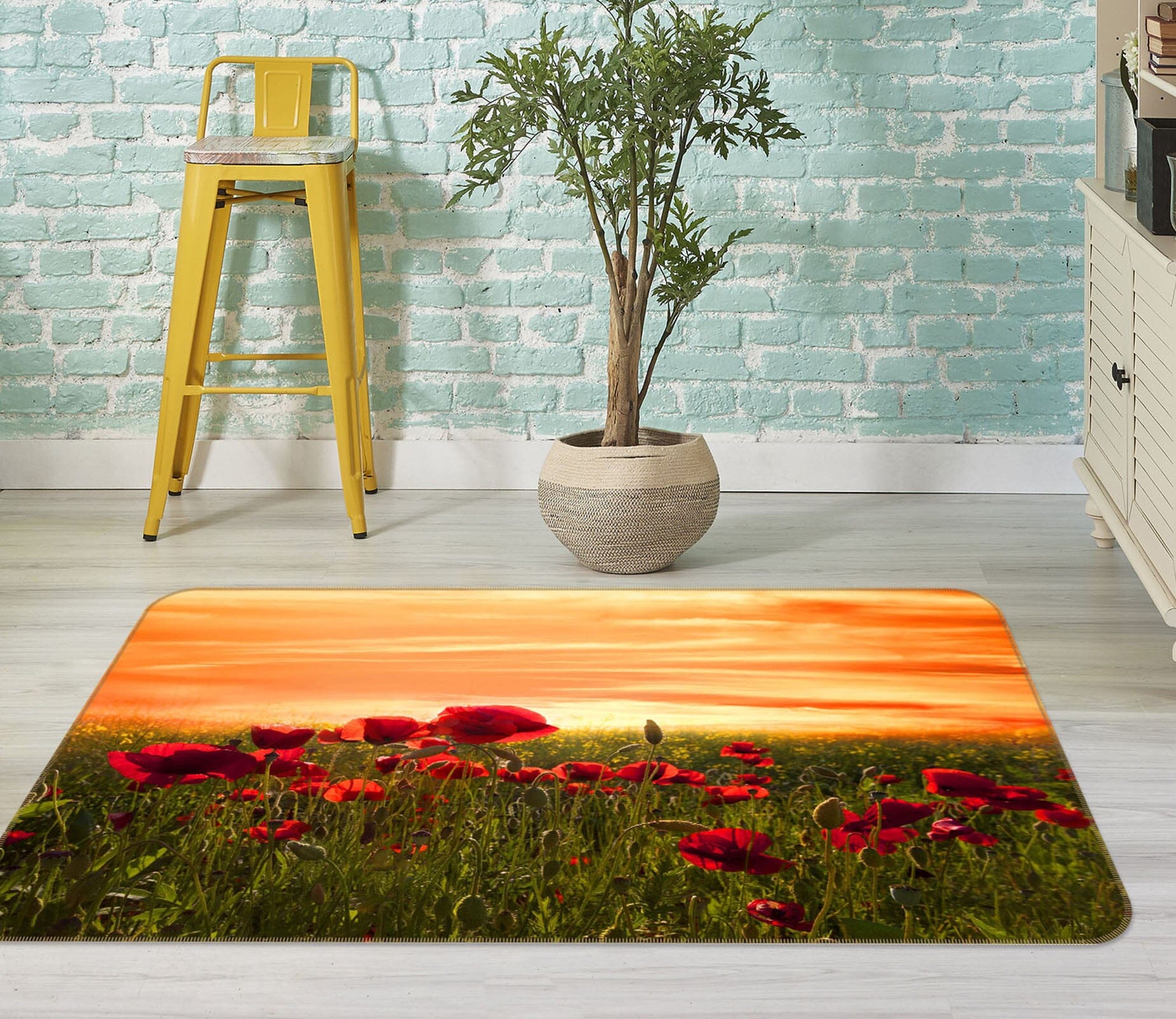 3D Red Flowers 1142 Marco Carmassi Rug Non Slip Rug Mat Mat AJ Creativity Home 