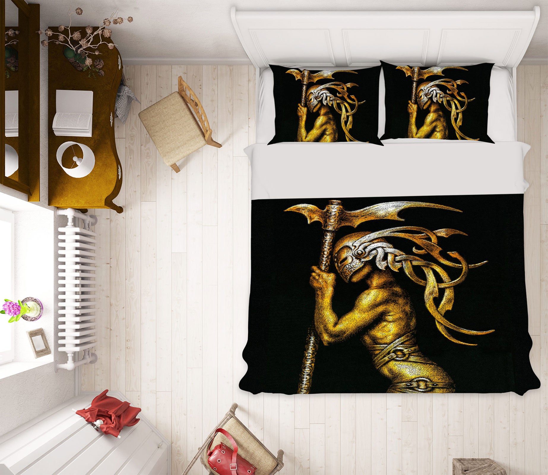 3D Arms Wing Metallic Man 6218 Ciruelo Bedding Bed Pillowcases Quilt