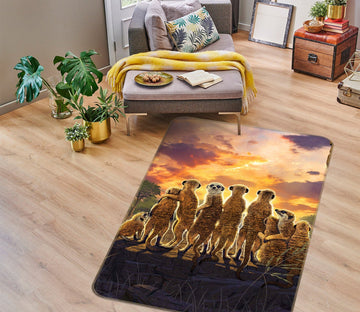 3D Meerkats Def 1051 Vincent Hie Rug Non Slip Rug Mat Mat AJ Creativity Home 