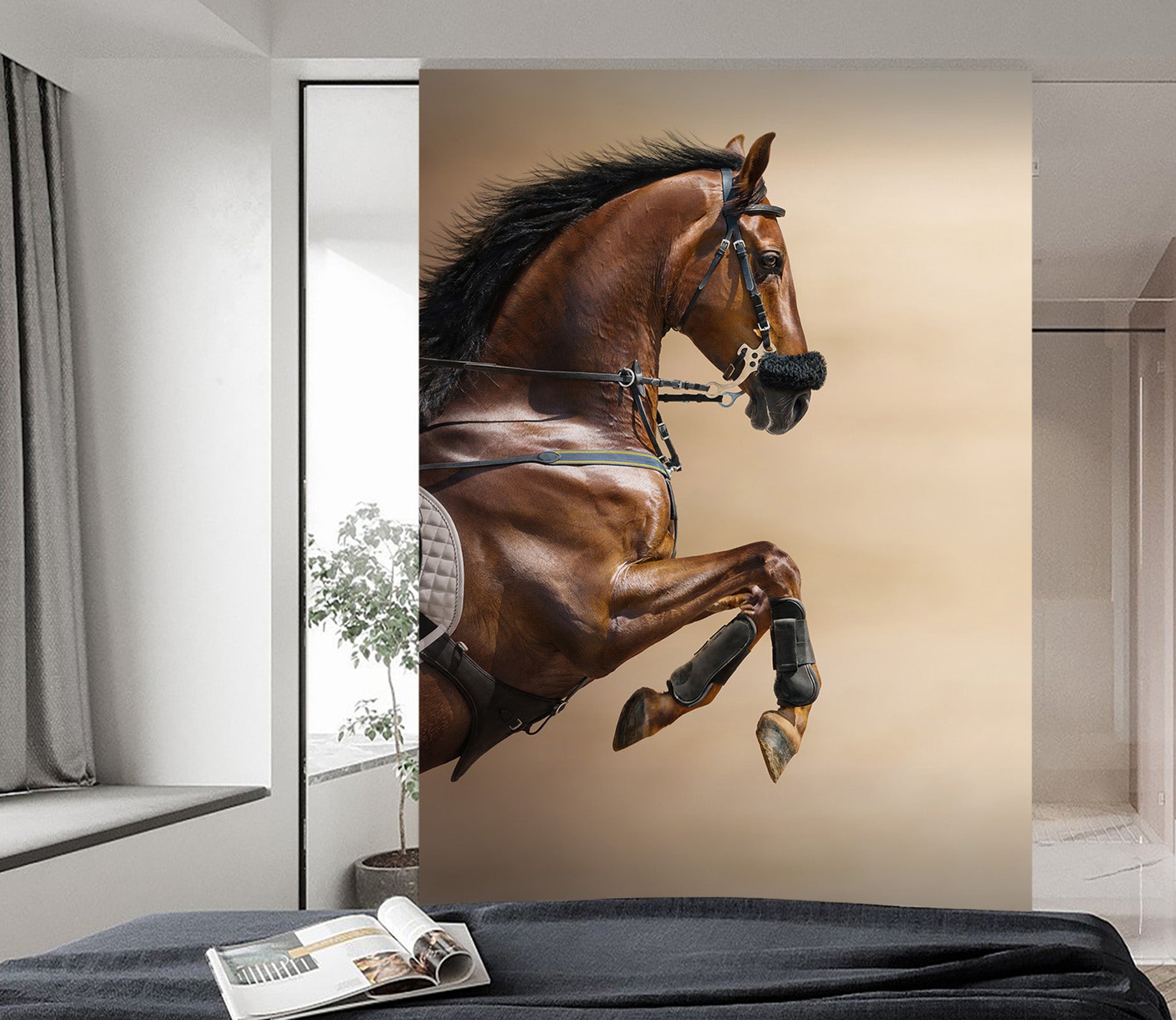 3D Horse Jumping 104 Wall Murals