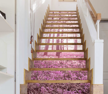 3D Pink Forest 10962 Assaf Frank Stair Risers