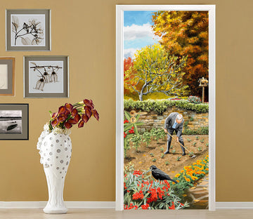 3D Vegetable Field Trees 10313 Trevor Mitchell Door Mural