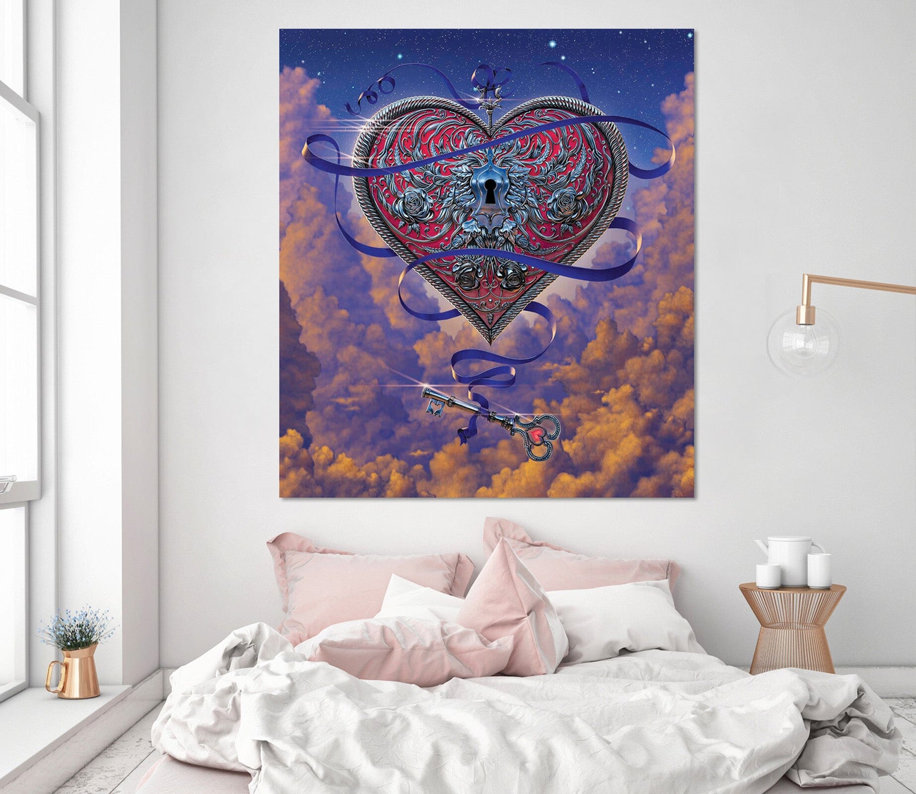 3D Heart And Key 041 Vincent Hie Wall Sticker Wallpaper AJ Wallpaper 2 