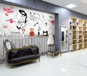 3D Fashion Girl 2044 Wall Murals