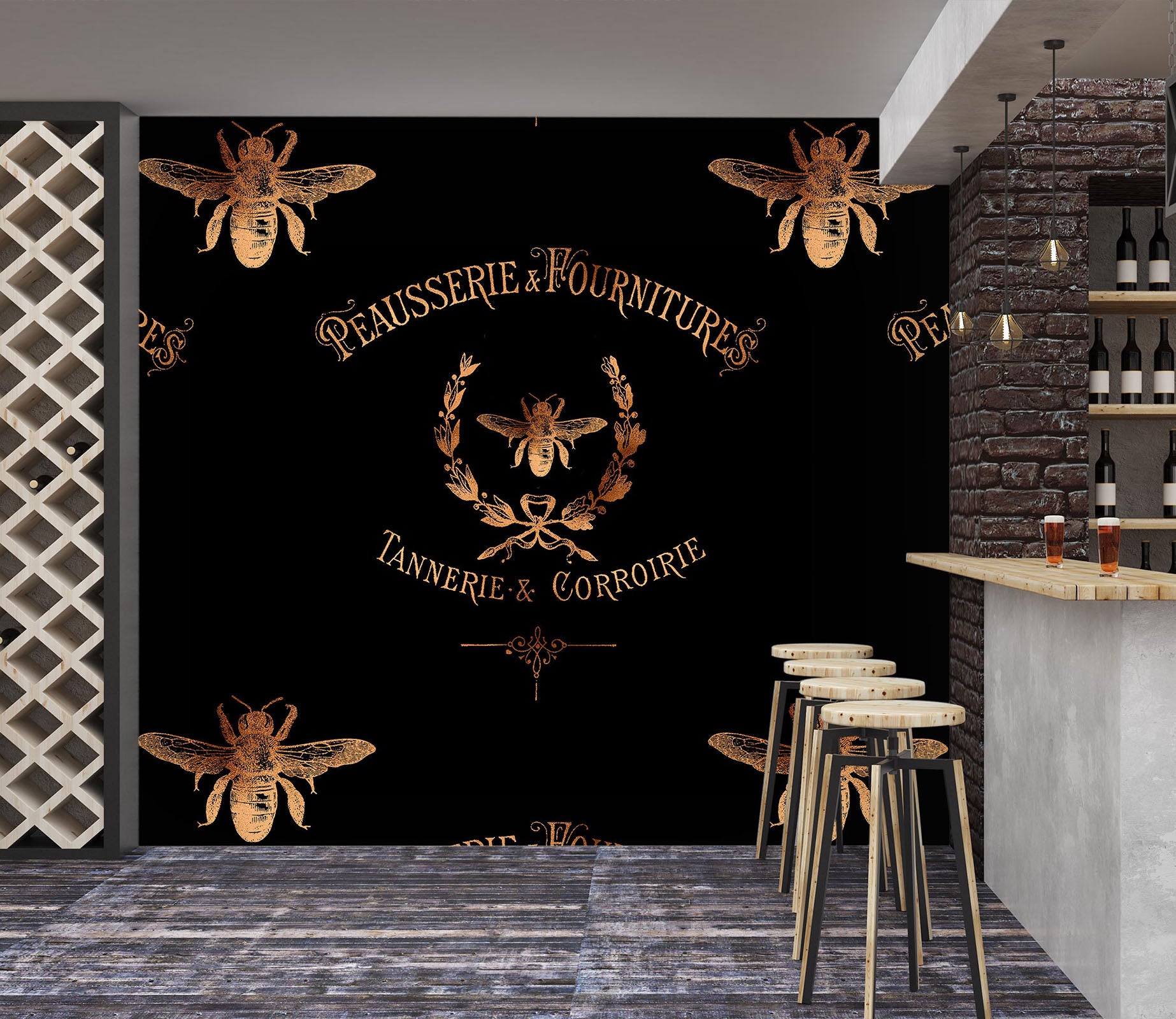 3D Golden Bug 133 Uta Naumann Wall Mural Wall Murals