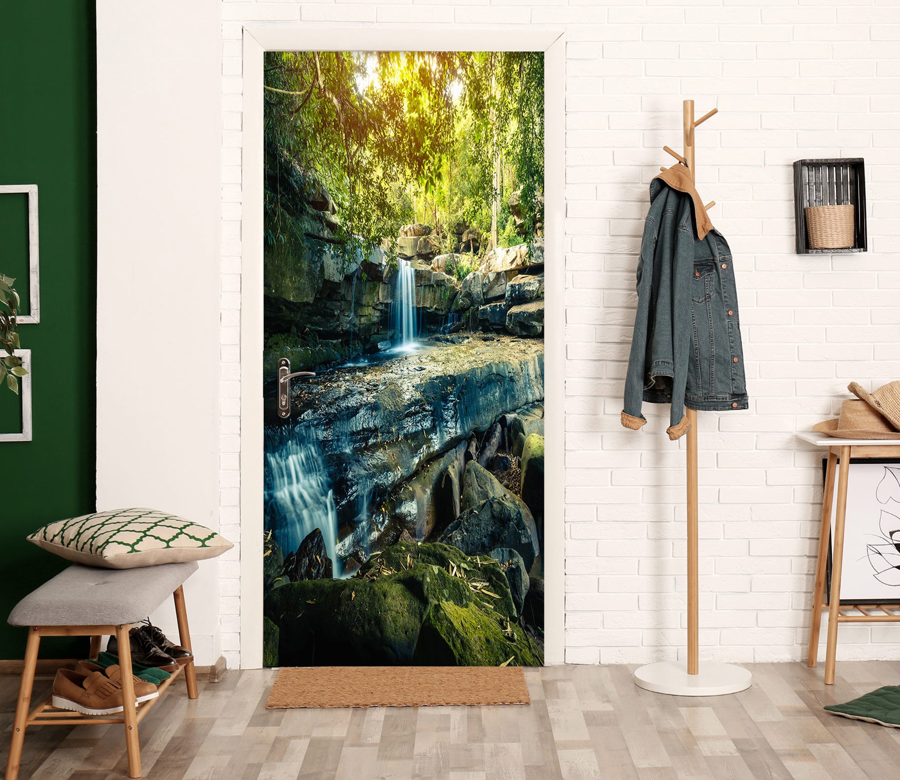 3D Stone Water 23078 Door Mural