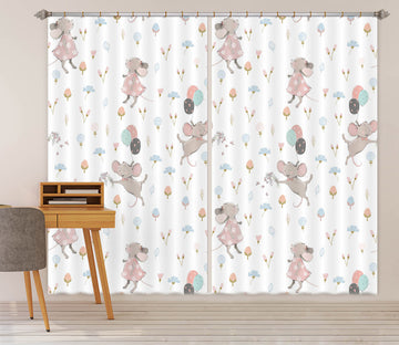 3D Mouse Balloon 114 Uta Naumann Curtain Curtains Drapes