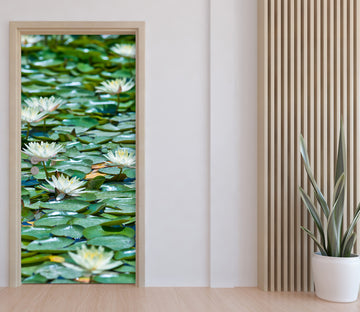 3D Lotus Pond 5021 Assaf Frank Door Mural