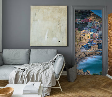 3D Mountain House Sea Tide 11992 Marco Carmassi Door Mural