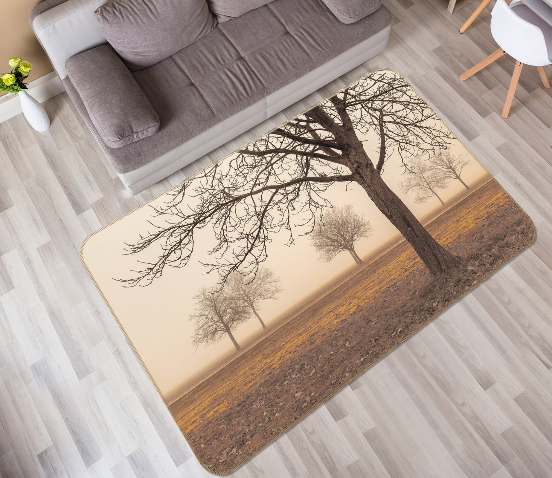 3D Trees 83216 Assaf Frank Rug Non Slip Rug Mat