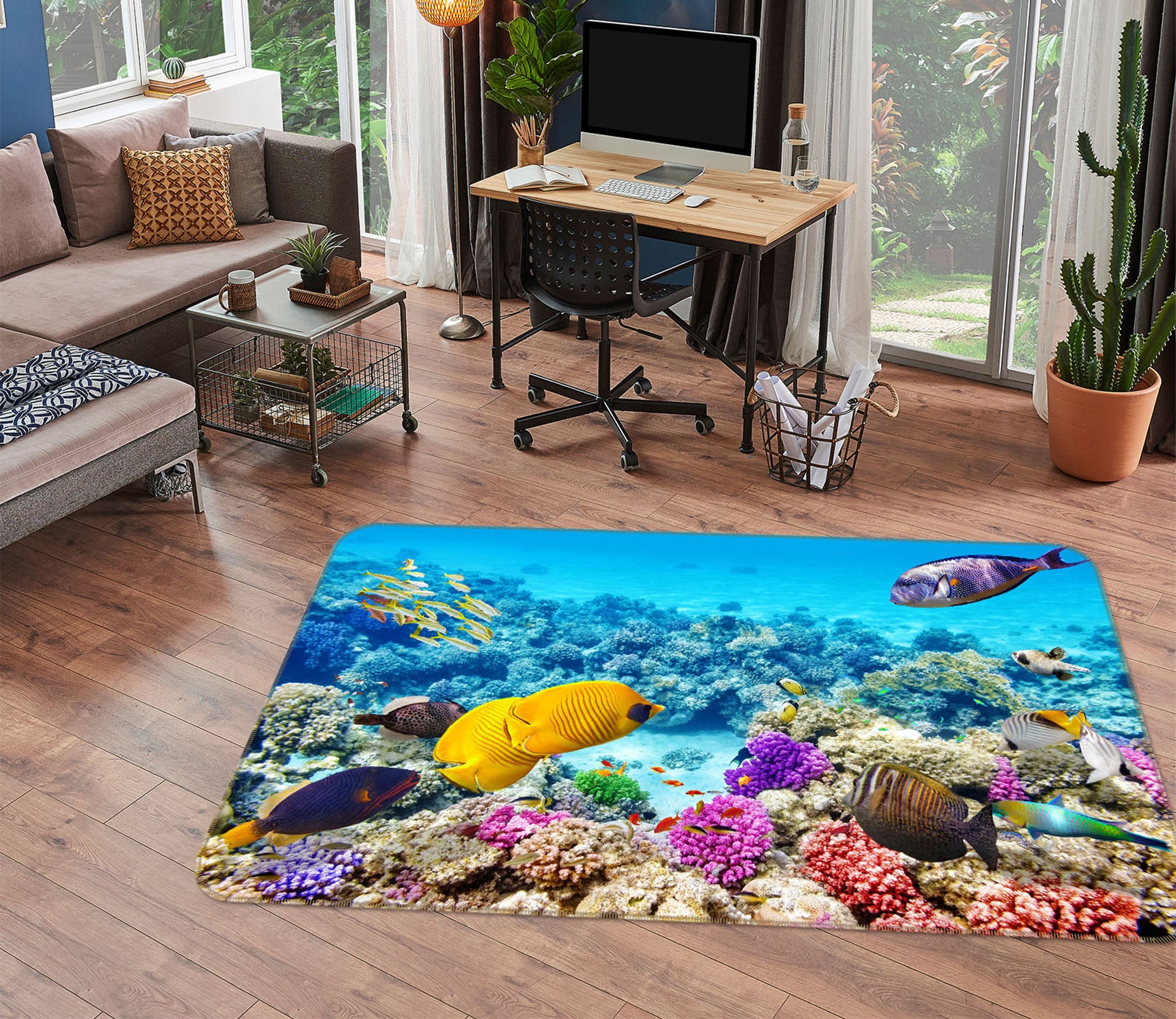 3D Marine Fish Coral 38161 Animal Non Slip Rug Mat