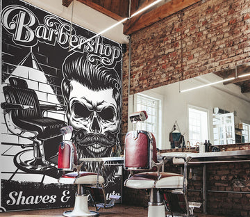 3D Cool Man 860 Barber Shop Wall Murals