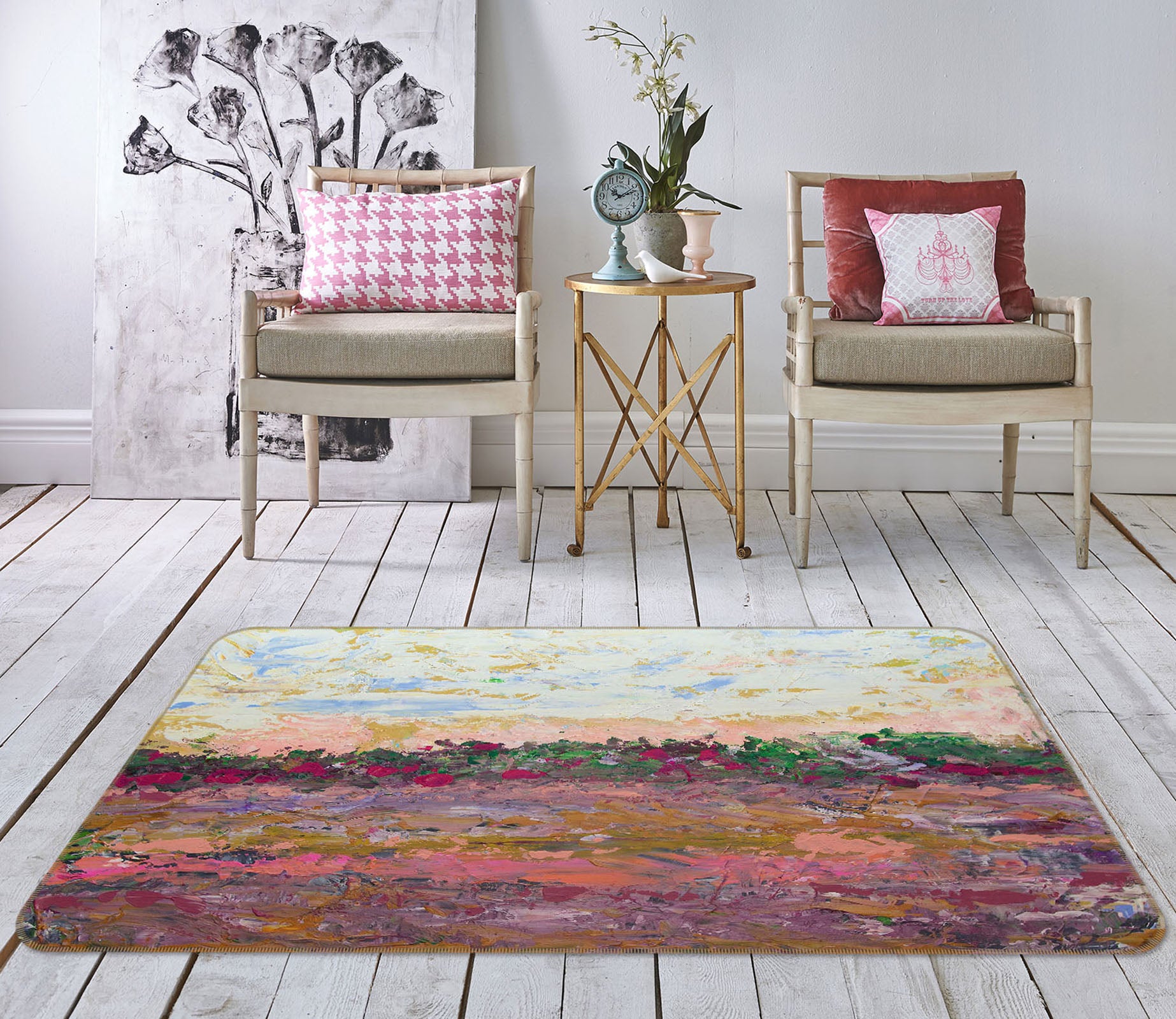 3D Summer Sunset 1116 Allan P. Friedlander Rug Non Slip Rug Mat