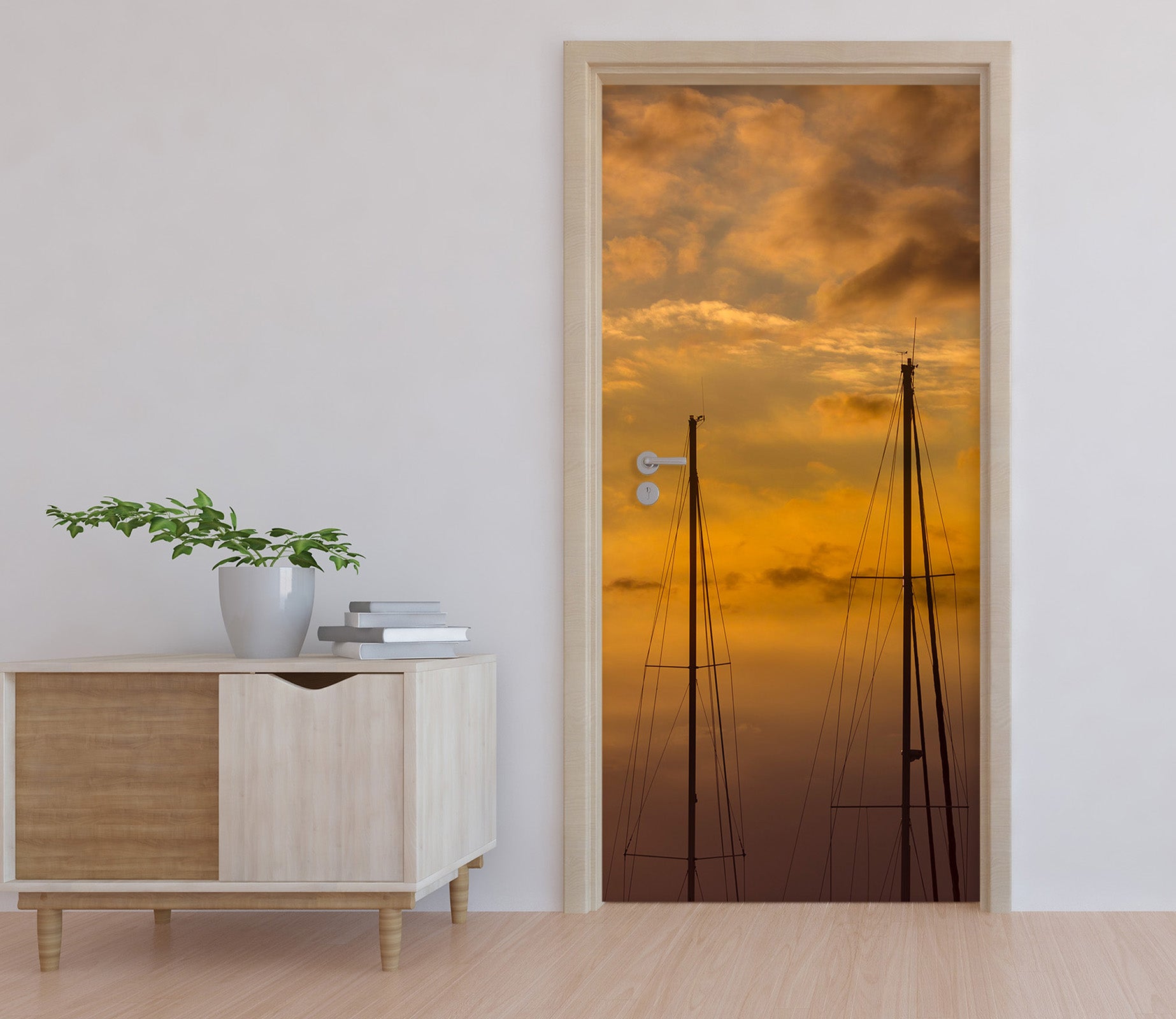 3D Sunset Sky 115127 Marco Carmassi Door Mural