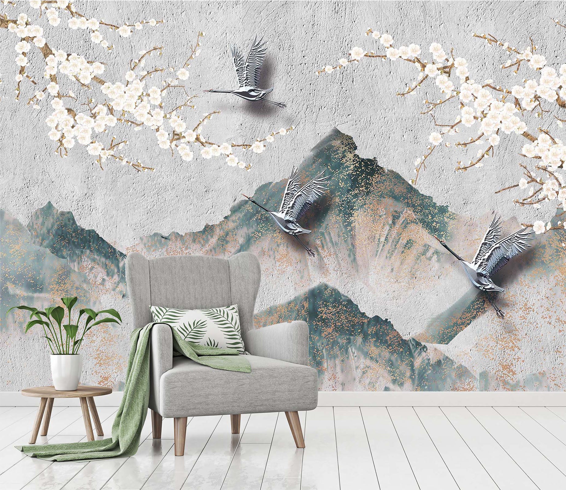 3D Valley Flowers 2082 Wall Murals