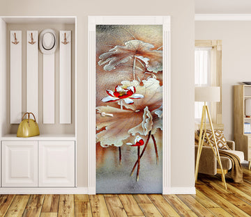 3D Lotus 24074 Door Mural