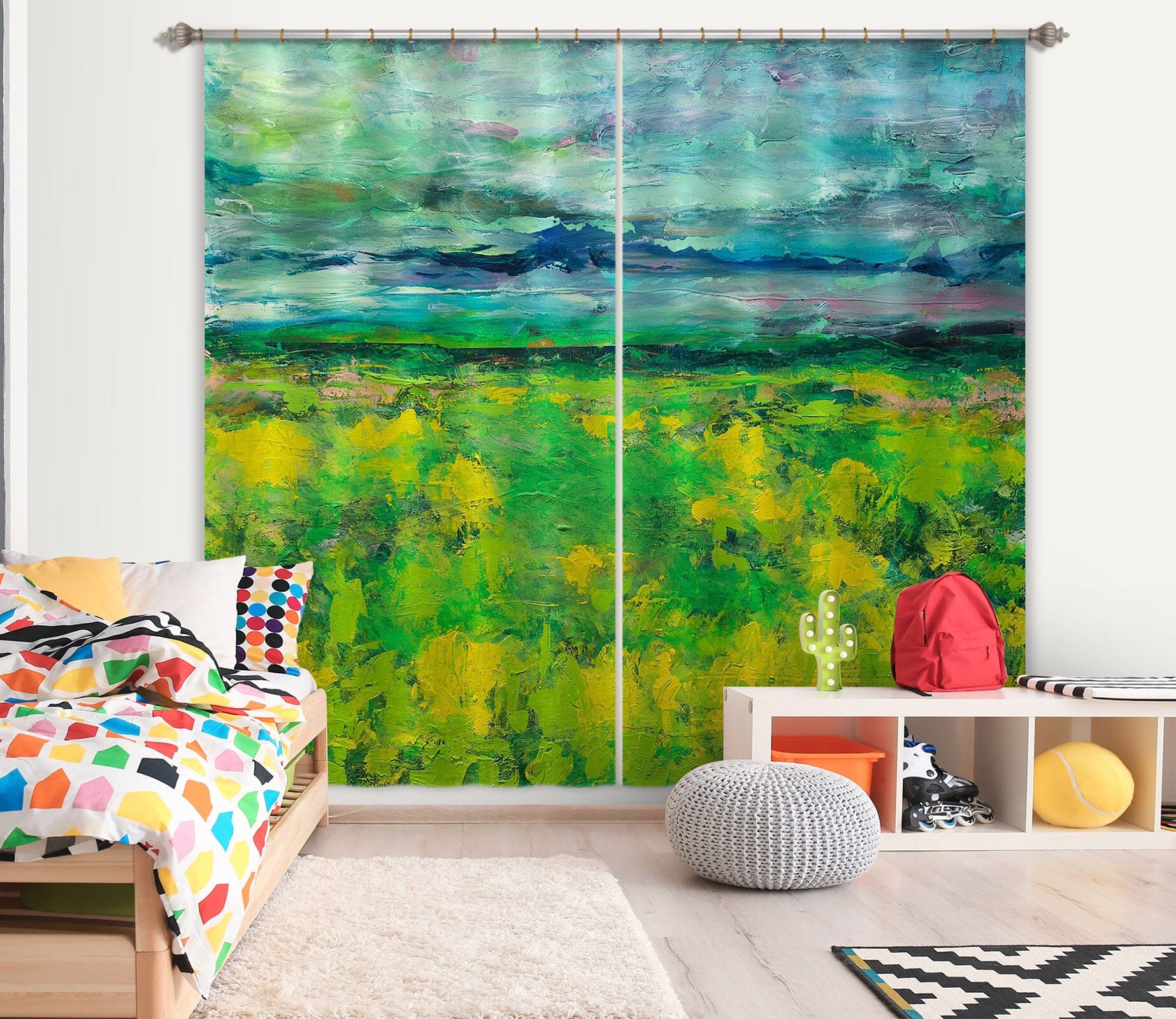 3D Green Grass 247 Allan P. Friedlander Curtain Curtains Drapes Curtains AJ Creativity Home 