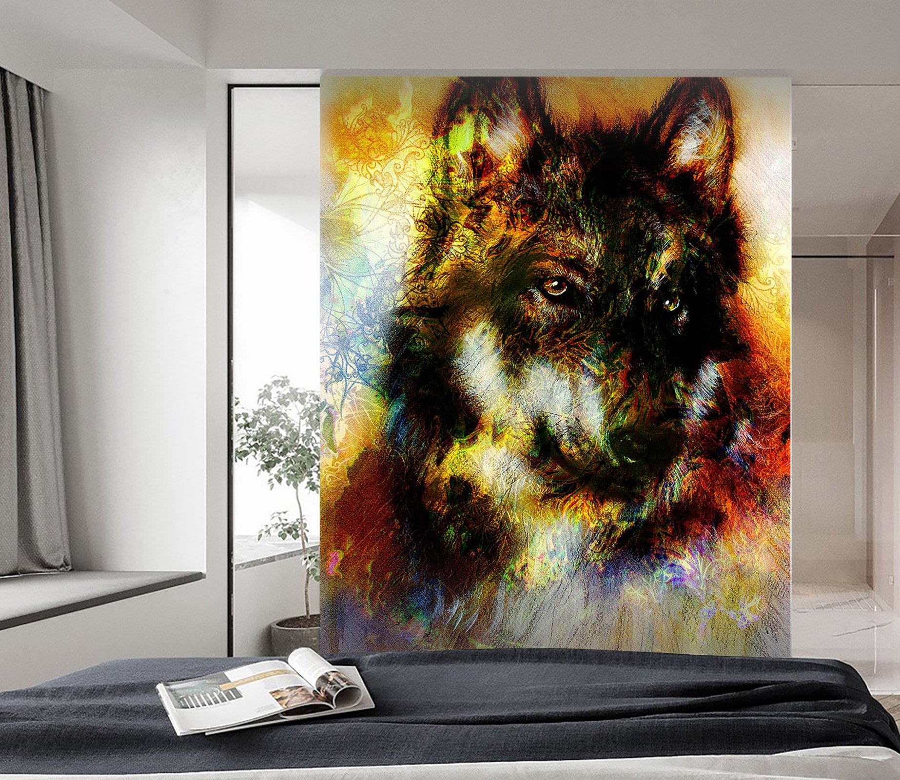 3D Graffiti Wolf 138 Wall Murals