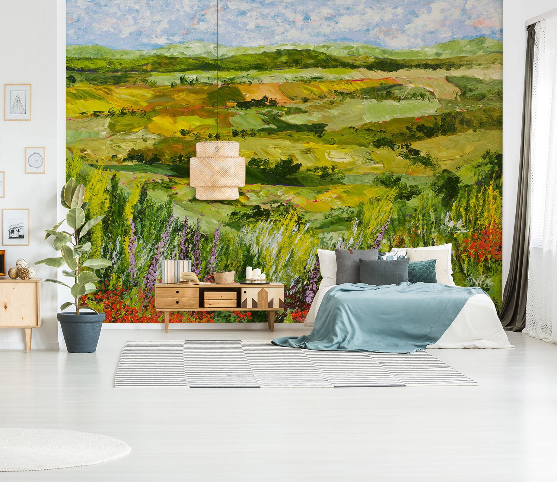 3D Green Meadow 153 Allan P. Friedlander Wall Mural Wall Murals