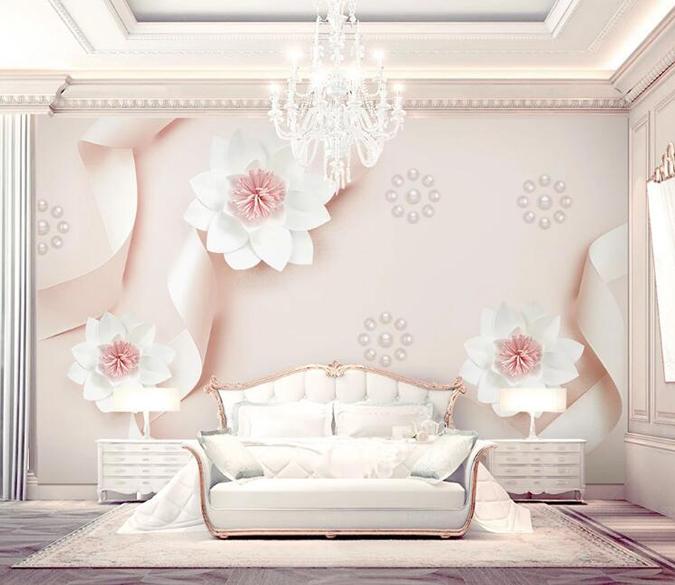 3D Pink Flowers 1143 Wall Murals Wallpaper AJ Wallpaper 2 